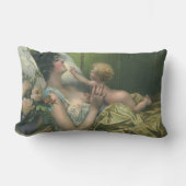 ヴィンテージ母の日、母とビクトリアンベビー ランバークッション (正面)