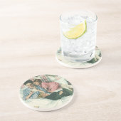 ヴィンテージ母の日，読ベッドの子供のカード コースター (側面)