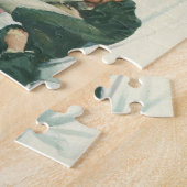 ヴィンテージ母の日，読ベッドの子供のカード ジグソーパズル (側面)