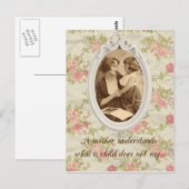 ヴィンテージ母プリント ポストカード (正面/裏面)