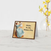 ヴィンテージ母及びベビーグリーティングカード カード (黄色い花)