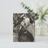 ヴィンテージ母娘はがき ポストカード (スタンド正面)