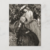 ヴィンテージ母娘はがき ポストカード (正面)