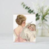 ヴィンテージ母娘 ポストカード (スタンド正面)