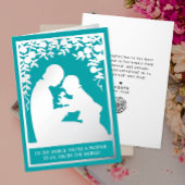 ヴィンテージ母子バラターコイズフローラ 箔シーズンカード