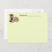 ヴィンテージ母子レシピカー空白のド ポストカード (正面/裏面)