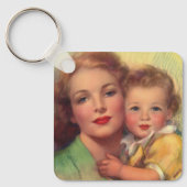 ヴィンテージ母子家庭ポートレート キーホルダー (正面)