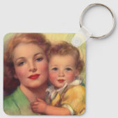 ヴィンテージ母子家庭ポートレート キーホルダー (裏面)