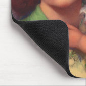 ヴィンテージ母子家庭ポートレート マウスパッド (コーナー)