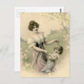 ヴィンテージ母子踊り ポストカード (正面/裏面)