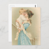 ヴィンテージ母子 ポストカード (正面/裏面)