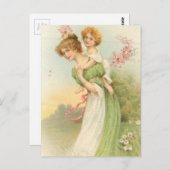 ヴィンテージ母子 ポストカード (正面/裏面)
