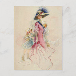 ヴィンテージ母子 ポストカード