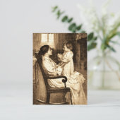 ヴィンテージ母子 ポストカード (スタンド正面)