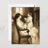 ヴィンテージ母子 ポストカード (正面/裏面)