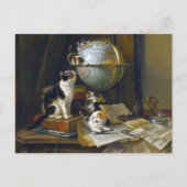 ヴィンテージ母猫ジオグラフィズワールドグローブ ポストカード (正面)