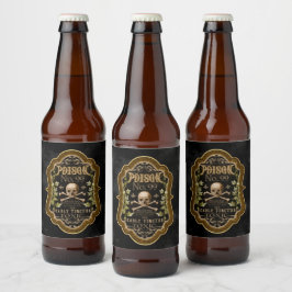 ヴィンテージ毒スカル:ハロウィーン薬局 ビールラベル