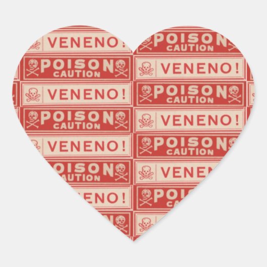 ヴィンテージ毒ラベル ハートシール (正面)