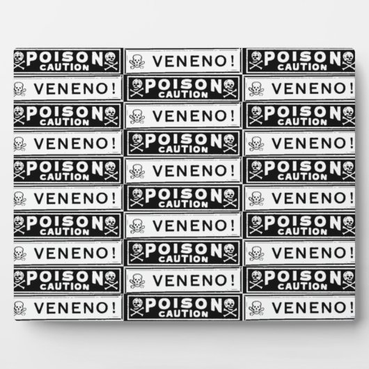 ヴィンテージ毒ラベル フォトプラーク (正面)