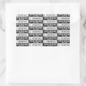 ヴィンテージ毒ラベル 長方形シール (バッグ)