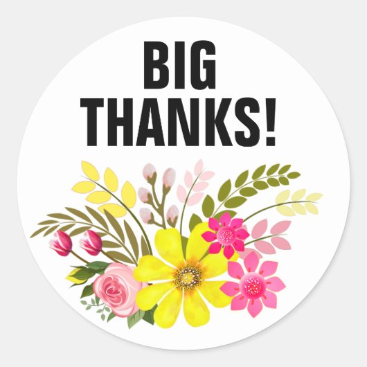 ヴィンテージ民俗学フローラサンキューアクアホワイト ラウンドシール (正面)