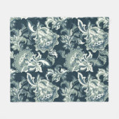 ヴィンテージ民族フローラのシームレスなパターン民俗学の  フリースブランケット (正面(横))