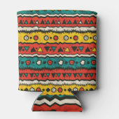 ヴィンテージ民族：シームレスな伝統的デザイン 缶クーラー (裏面)