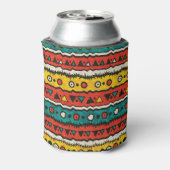 ヴィンテージ民族：シームレスな伝統的デザイン 缶クーラー (缶裏面)