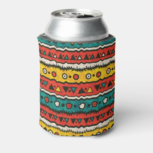 ヴィンテージ民族:シームレスな伝統的デザイン 缶クーラー (缶裏面)