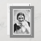 ヴィンテージ気のあるそぶりをした美しい- – 白黒 ポストカード (正面/裏面)