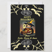 ヴィンテージ気を付けるウィッチングアワーフリーキーハロウィーン シーズンカード (裏面)