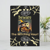 ヴィンテージ気を付けるウィッチングアワーフリーキーハロウィーン シーズンカード (スタンド正面)