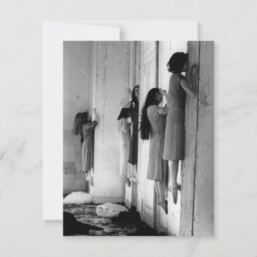 ヴィンテージ気味の悪い女性用はがき カード (正面)