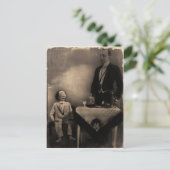 ヴィンテージ気味悪い腹話者ダミー葉書 ポストカード (スタンド正面)