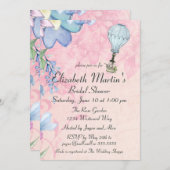 ヴィンテージ気球のウェディングシャワー招待状 招待状 (正面/裏面)