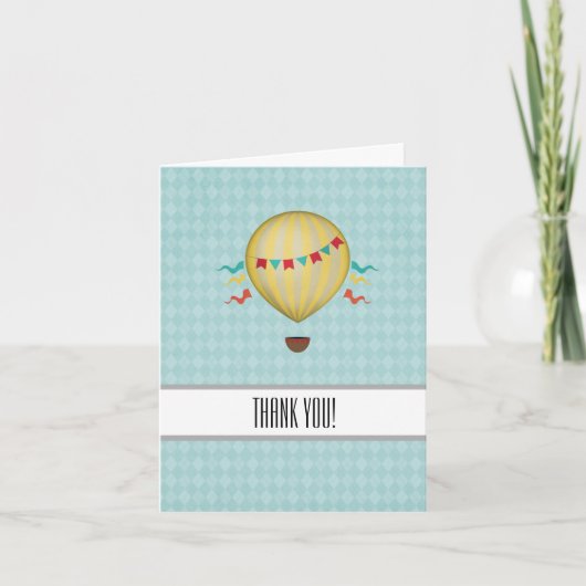 ヴィンテージ気球感謝 サンキューカード (正面)