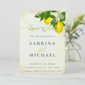 ヴィンテージ水の色レモン日付を保存 セーブザデート (スタンド正面)