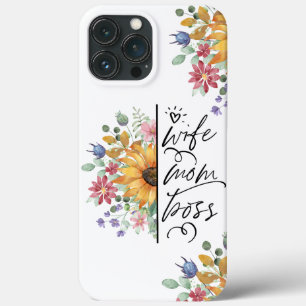 ヴィンテージ水の色ワイルドフラワーズワイドメムボス iPhone 13 PRO MAXケース