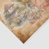 ヴィンテージ水カラーバラの分離 薄葉紙 (詳細)