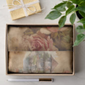 ヴィンテージ水カラーバラの分離 薄葉紙 (ギフト)