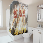 ヴィンテージ水スキーGals シャワーカーテン (インサイチュ)