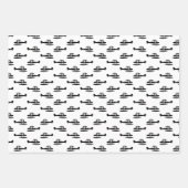 ヴィンテージ水上飛行機カスタム機背景色 ラッピングペーパーシート (正面3)