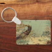 ヴィンテージ水中の海生活、海内の動物 キーホルダー (裏面)