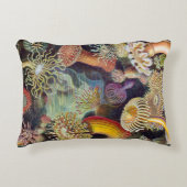 ヴィンテージ水中シーアネモネズバイエルンストハエッケル アクセントクッション (正面)