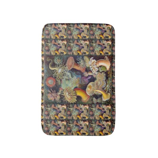 ヴィンテージ水中シーアネモネズバイエルンストハエッケル バスマット (正面縦)