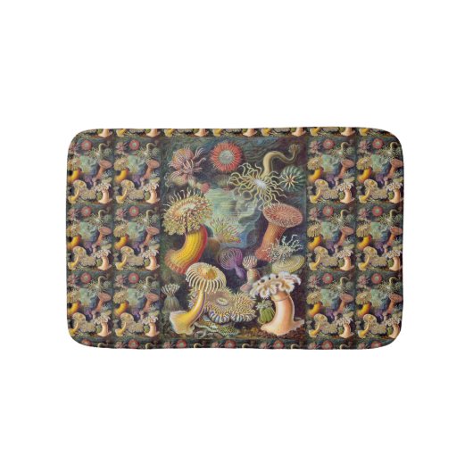 ヴィンテージ水中シーアネモネズバイエルンストハエッケル バスマット (正面)