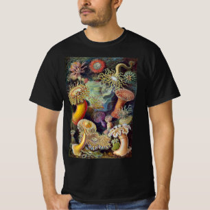 ヴィンテージ水中シーアネモネズバイエルンストハエッケル Tシャツ