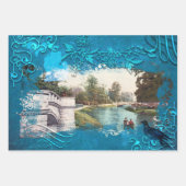 ヴィンテージ水中競技コラージュ ラッピングペーパーシート (正面2)