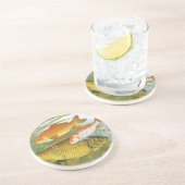 ヴィンテージ水中競技金魚コイ魚海洋海生物 コースター (側面)