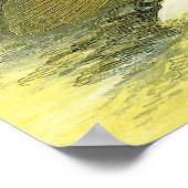 ヴィンテージ水中競技金魚コイ魚海洋海生物 ポスター (角)